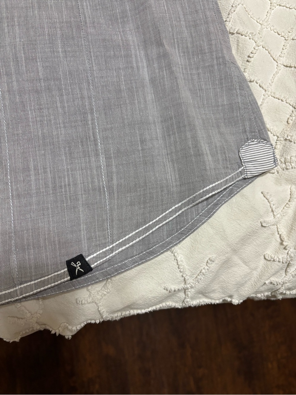 Marc Ecko Cut & Sew Gray Short Sleeve Snap Shirt - L - Picture 7 of 10